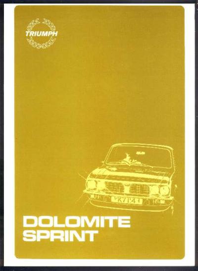Triumph Dolomite Sprint Service Repair Manual Brooklands Books Ltd UK -  sagin workshop car manuals,repair books,information,australia,integracar