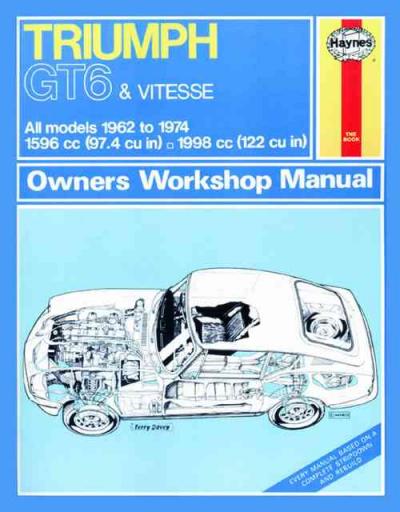 Triumph GT6 Vitesse 1962-1974 Haynes Service Repair Manual USED