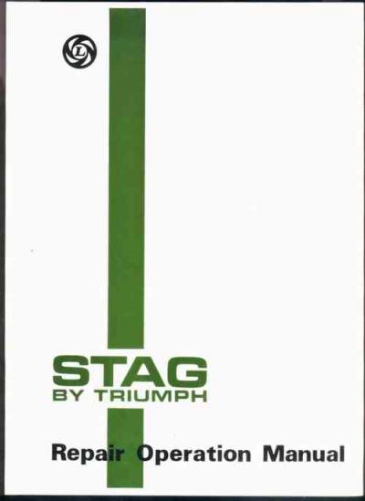 Triumph Stag Repair Operation Service Repair Manual   Brooklands Books Ltd UK 