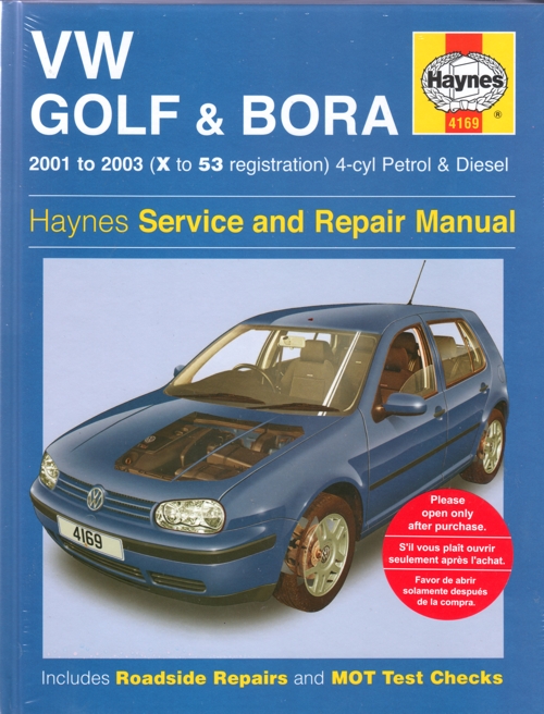 VW Golf and Bora Service and Repair manual Haynes 2001 ...