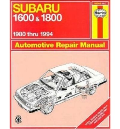 Subaru 1600 and 1800 (1980-94) Automotive Repair Manual USED