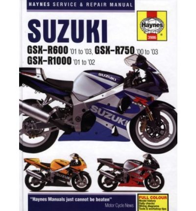 Suzuki GSX-R600 (01-03), GSX-R750 (00-03) and GSX-R1000 (01-02) Service and Repair Manual
