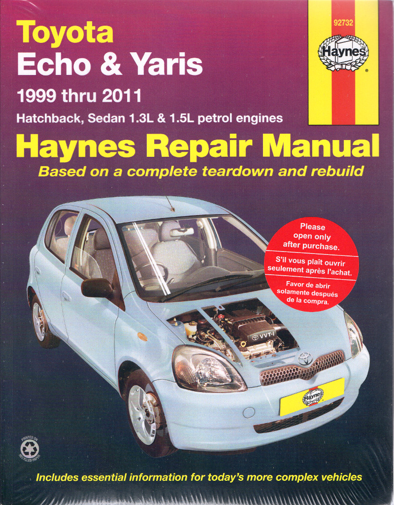 Toyota Echo Yaris 1999-2011 Haynes Service Repair Manual ...