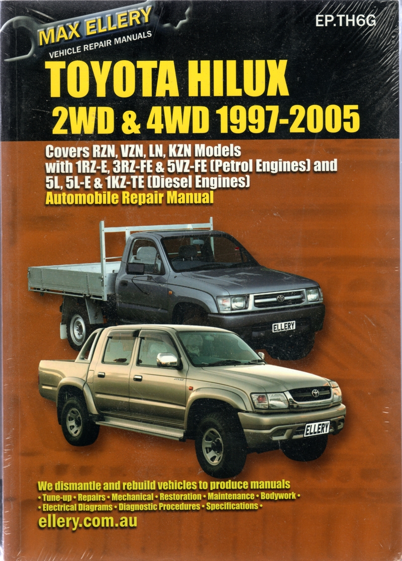 Toyota HiLux Petrol Diesel 1997-2005 Ellery Service Repair Manual 