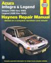 Acura Integra Legend 1986-1990 Haynes Service Repair Manual  USED