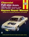 Chevrolet Full size Models 1969 1990 Haynes Service Repair Manual    