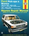 Ford Pick ups Bronco 1980-1996 Haynes Service Repair Manual  USED