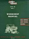Land Rover Series 1 Petrol Diesel 1948 1958 Workshop Manual   Brooklands Books Ltd UK 