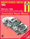Mercedes Benz 190 1984-1988 Haynes Service Repair Manual USED