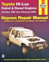 Toyota Hi Lux Petrol Diesel 1997 2005  Haynes Service Repair Manual    