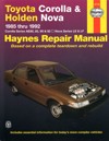 Toyota Corolla Holden Nova 1985-1992 Haynes Service Repair Manual     